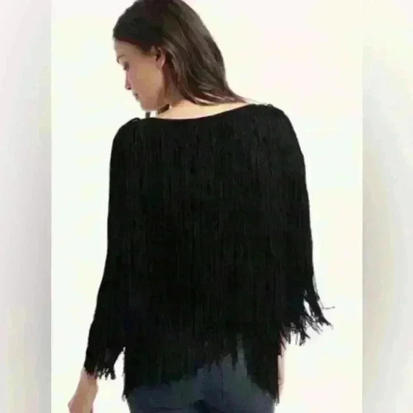 Ella Moss Cashmere Blend Fringe Pullover Sweater - Picture 3 of 11
